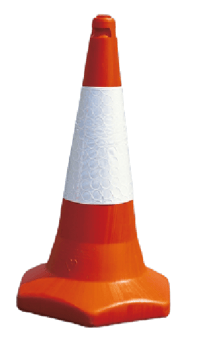 picture of TRAFFIC-LINE Traffic Cone TC3 - 750mmH - D2 Sleeve - Sand-filled Base - [MV-350.13.537]