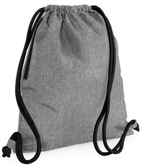 picture of BagBase Icon Gymsac Grey Marl/Black - [BT-BG110-GYMBLK]