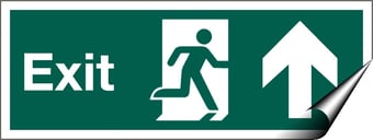 Picture of Exit Pointing North Sign - 400 x 150Hmm - Self Adhesive Vinyl - [AS-SA45-SAV]