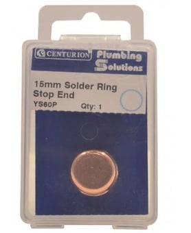 Picture of 15mm Solder Ring Copper Stop End - CTRN-CI-YS60P