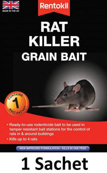 picture of Rentokil Rat Killer Grain Bait - 1 Sachet - [RH-PSR31]