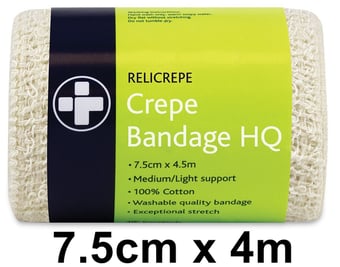 picture of Relicrepe Crepe Bandage HQ - 7.5cm x 4m - 100% Cotton - [RL-803]