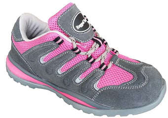 picture of Lady Terrain Pink Suede/Nylon Safety Trainers SB SRA - BN-LT78P - (DISC-R)