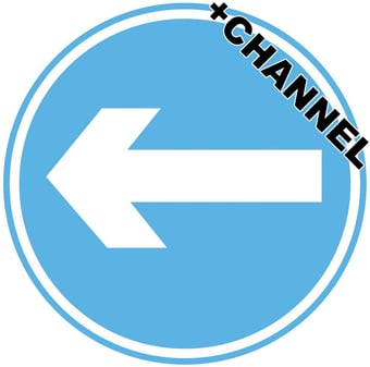 Picture of Traffic Arrow Left Sign With Fixing Channel Large - Reflective - 3mm Aluminium - [AS-TR55-ALUC]