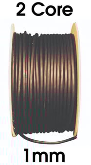 picture of HO7RNF 2 Core 1mm X 100 Metres Black Rubber Cable - [HC-H0712C]