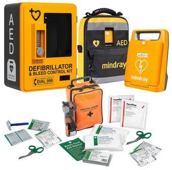 picture of Mindray C1A AED Bundle with HypaGuard Outdoor Cabinet - [SA-K3056] - (LP)