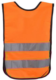 Picture of Children's Hi-Vis Orange Tabard - Side Elasticated with Velcro Adjustment - [BI-21] - (DISC-W)