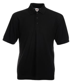 Picture of Fruit of The Loom Men's Polycotton Poloshirt - Black - BT-63402-BLK