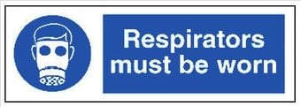 picture of Respirators Sign - 300 x 100Hmm - Rigid Plastic - [AS-MA57-RP]