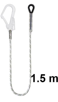 picture of Kratos Restraint Kernmantle Rope Lanyard - Scaffold Hook 1.5 mtr - [KR-FA4050215]