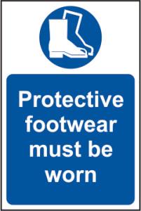 picture of Spectrum Protective footwear must be worn – RPVC 400 x 600mm - SCXO-CI-11429