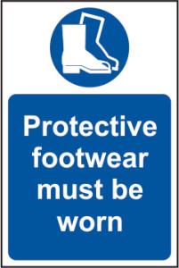 Picture of Spectrum Protective footwear must be worn - RPVC 400 x 600mm - SCXO-CI-11429