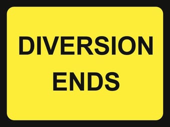 picture of Spectrum 600 x 450mm Temporary Sign & Frame – Diversion Ends – [SCXO-CI-13193]