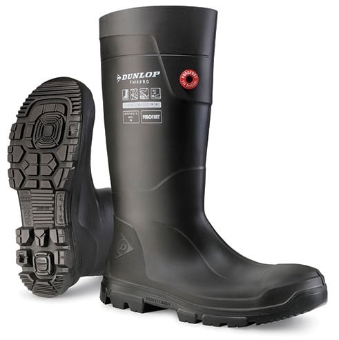 Dunlop Purofort Terrapro Full Safety Wellington S5 CI CR SRC - Black - BE-LJ2HD02 - (LP)