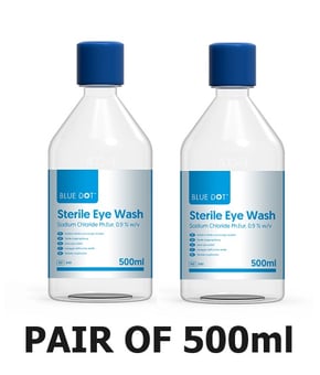picture of Sterile Eye Wash Bottles - 0.9% Sterile - Pair 500ml - [CM-2143] - (MP)