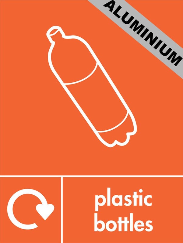 picture of Recycling Signs - Plastic Bottles - 300 X 400Hmm - Aluminium - [AS-WR14-ALU]