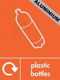 picture of Recycling Signs - Plastic Bottles - 300 X 400Hmm - Aluminium - [AS-WR14-ALU]
