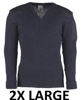 picture of AFE V-Neck Navy Blue "NATO" Sweater - 2 Extra Large - [AE-V/N2XL]