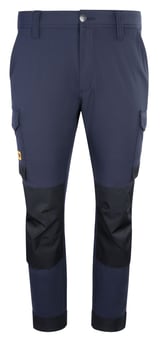 Picture of JCB Workwear Mens 4-way Stretch Trousers - Navy Blue - Regular Leg - BE-JCB029NR