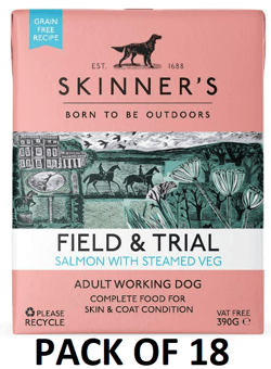 picture of Skinners Field & Trial Adult Wet Dog Food Salmon & Steamed Veg 18 x 390g - [CMW-SFTWAS0] - (LP)