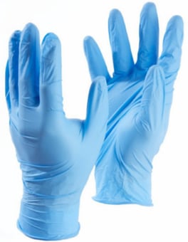 picture of Supreme TTF Disposable Blue Nitrile Powder Free 100 Gloves - HT-NELO3.5