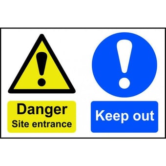 Picture of Spectrum Danger Site Entrance Keep out - PVC 600 x 400mm - SCXO-CI-4004