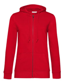 picture of B&C Women's Organic Zipped Hood - Red - BT-WW36B-RED