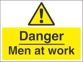 Picture of Danger Men at Work - 600 X 450Hmm - Fluted Correx 4mm - [AS-CX22-FC]