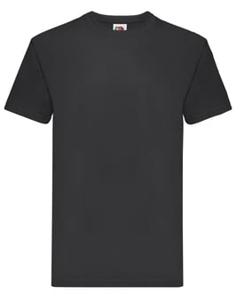 picture of Fruit Of The Loom Men's Black Super Premium T-Shirt - BT-61044-BLK