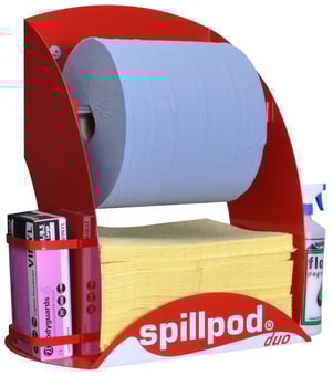 picture of Spillpod Duo Chemical Unit - Absorbent Pads & Blue Paper Roll - [FN-S2771]