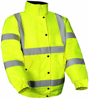 Picture of Waterproof Yellow Hi Vis Bomber Jacket - [BI-242]- (NICE)