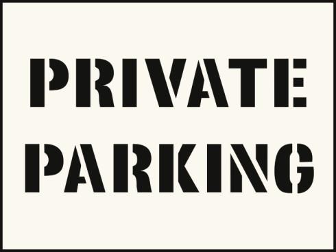 Picture of Private Parking Stencil (400 x 600mm) - SCXO-CI-9530J