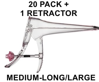picture of Ultraspec Vaginal Speculum - Medium-Long/Large - 20 Pack + 1 Retractor - [VC-9173]