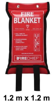 picture of Economy 1.2m x 1.2m Fire Blanket in Soft Case - Kitemark Certified to BSEN1869 - [HS-101-1503]