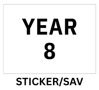 picture of Year 8 Wall Door Plaque Guide Sign Sticker/Sav - IH-YEAR08-SAV - (LP)