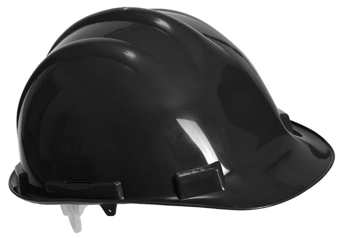 picture of Portwest PW50 Expertbase Safety Helmet Black - Unvented - [PW-PW50BKR]