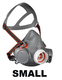 picture of 3M HF-300 Reusable Half Face Mask Respirator - Small - 3M-HF-301 - (NICE) (AR)