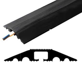 Picture of Vulcascot Eco Office Floor Cable Protector - 14 x 8 mm Channel - Black - Price per meter - [VS-RO7]