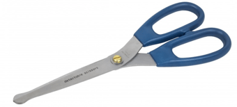 picture of Detectable Stainless Steel Safety Scissors - 210mm/8.5" - Blue Plastic Handle - [DT-219-P01-S237-Q03] - (DISC-R)