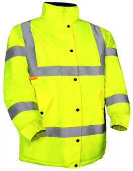 picture of Hi Vis Deluxe Waterproof Yellow Parka Jacket - BI-225