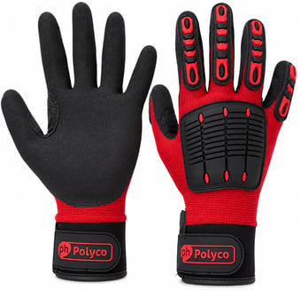 Picture of Polyco Multi-Task E Red and Black Safety Gloves - [BM-MTE]