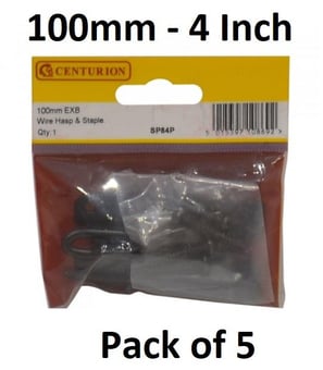 picture of EXB Wire Hasp & Staple - 100mm (4") - Pack of 5 - [CI-SP84P]