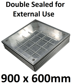 picture of Double Sealed for External Use - Recessed Aluminium Cover - 900 x 600mm - [EGD-DS-60-9060]