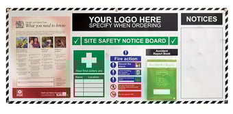 picture of Site Safety Notice Board - Style 2 'Your Logo Included' - 1600 x 700 - [CI-SB-BD61]