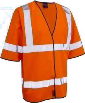 Picture of Leo - Hi Vis Orange Gorwell Half Sleeve Waistcoat - LE-S02-O - (DISC-X)