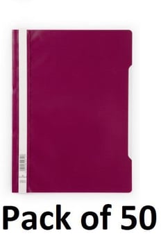 picture of Durable - Clear View Folder - Economy - Crimson - Pack of 50 - [DL-257335]