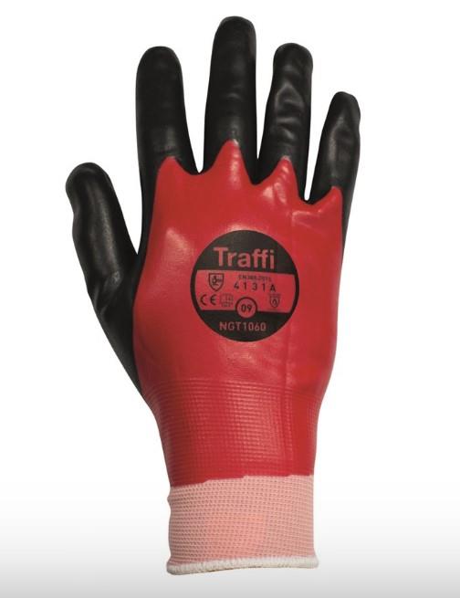 picture of TraffiGlove X-Dura Nitrile and Moisture Resistance Gloves - Size 10 - Pack of 10 - TS-TG1060N-10X10