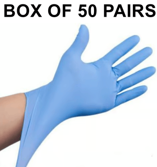 picture of Supreme TTF Disposable Blue Vitrile Powder Free Gloves - Box of 50 Pairs - HT-NELO5.0