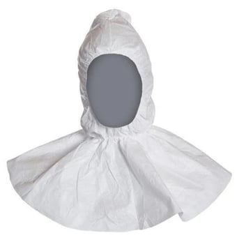 picture of Beeswift Tyvek 500 White Hood with Flange - Pack of 25 - [BE-TBHWX25] - (AMZPK)