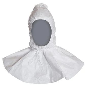 picture of Tyvek 500 White Hood with Flange - Pack of 25 - [BE-TBHWX25] - (AMZPK)